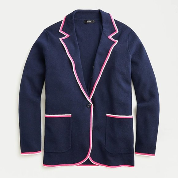 J. Crew Sweaters - NWT Boyfriend sweater-blazer with contrast…